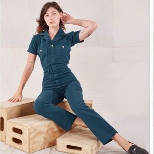 Big Budd Press HERITAGE SHORT SLEEVE JUMPSUIT - MARINE